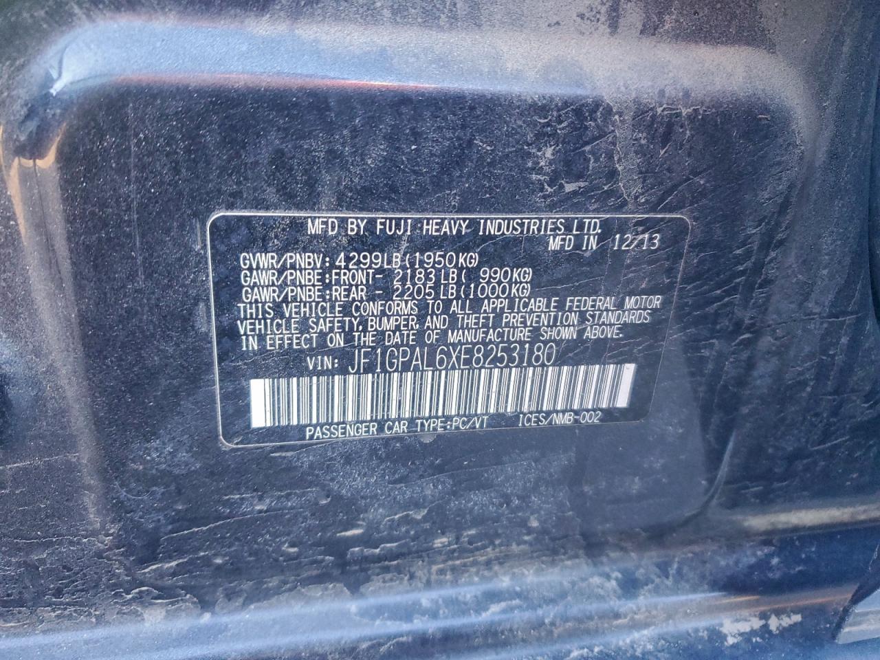 2014 SUBARU IMPREZA