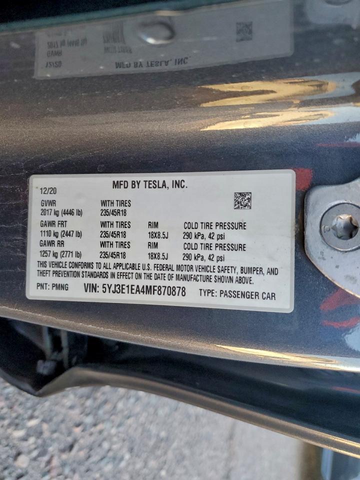 2021 TESLA MODEL 3