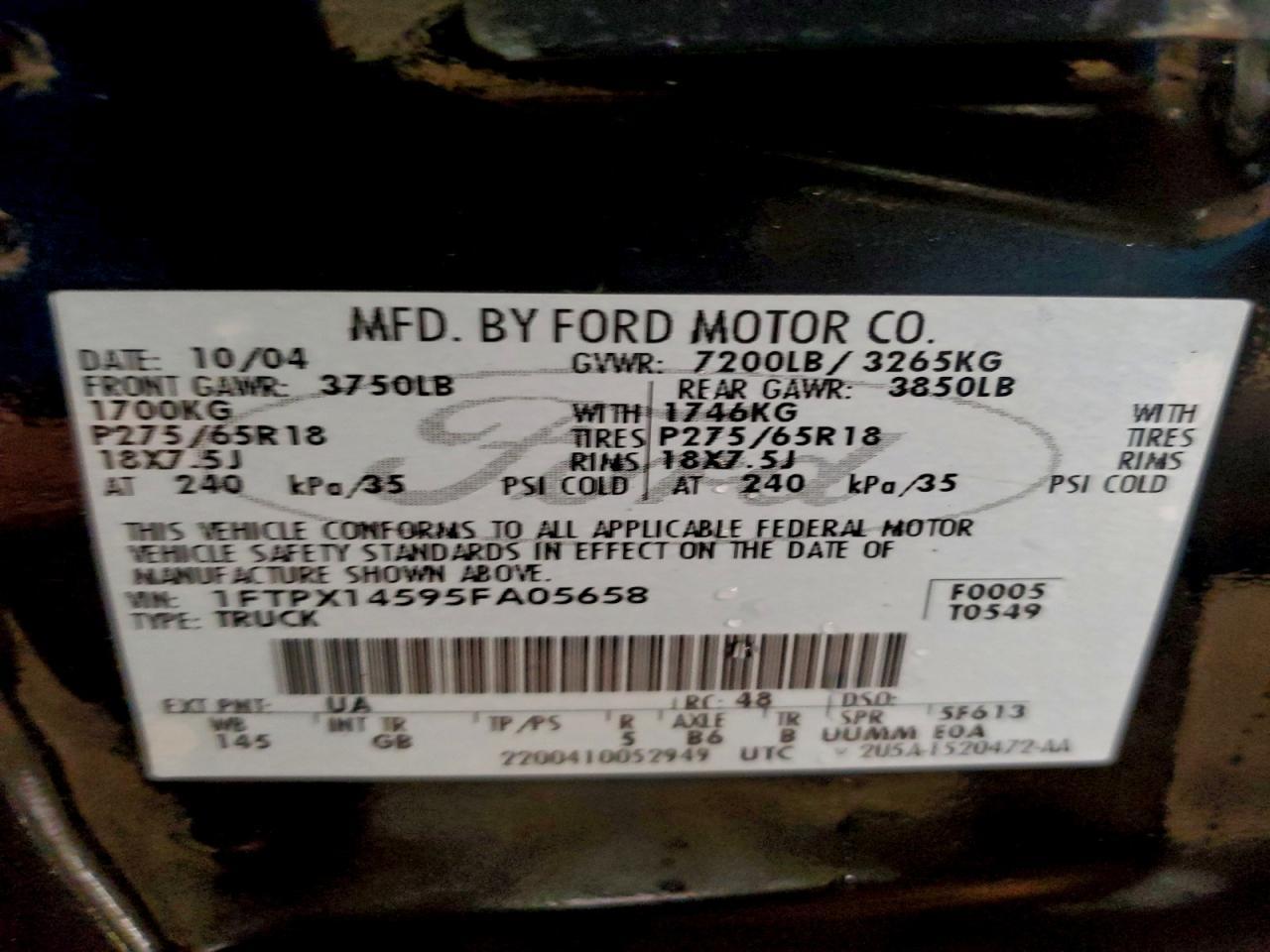 2005 FORD F-150