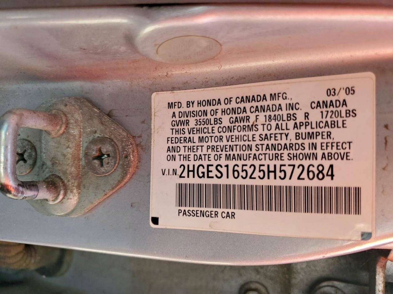 2005 HONDA CIVIC