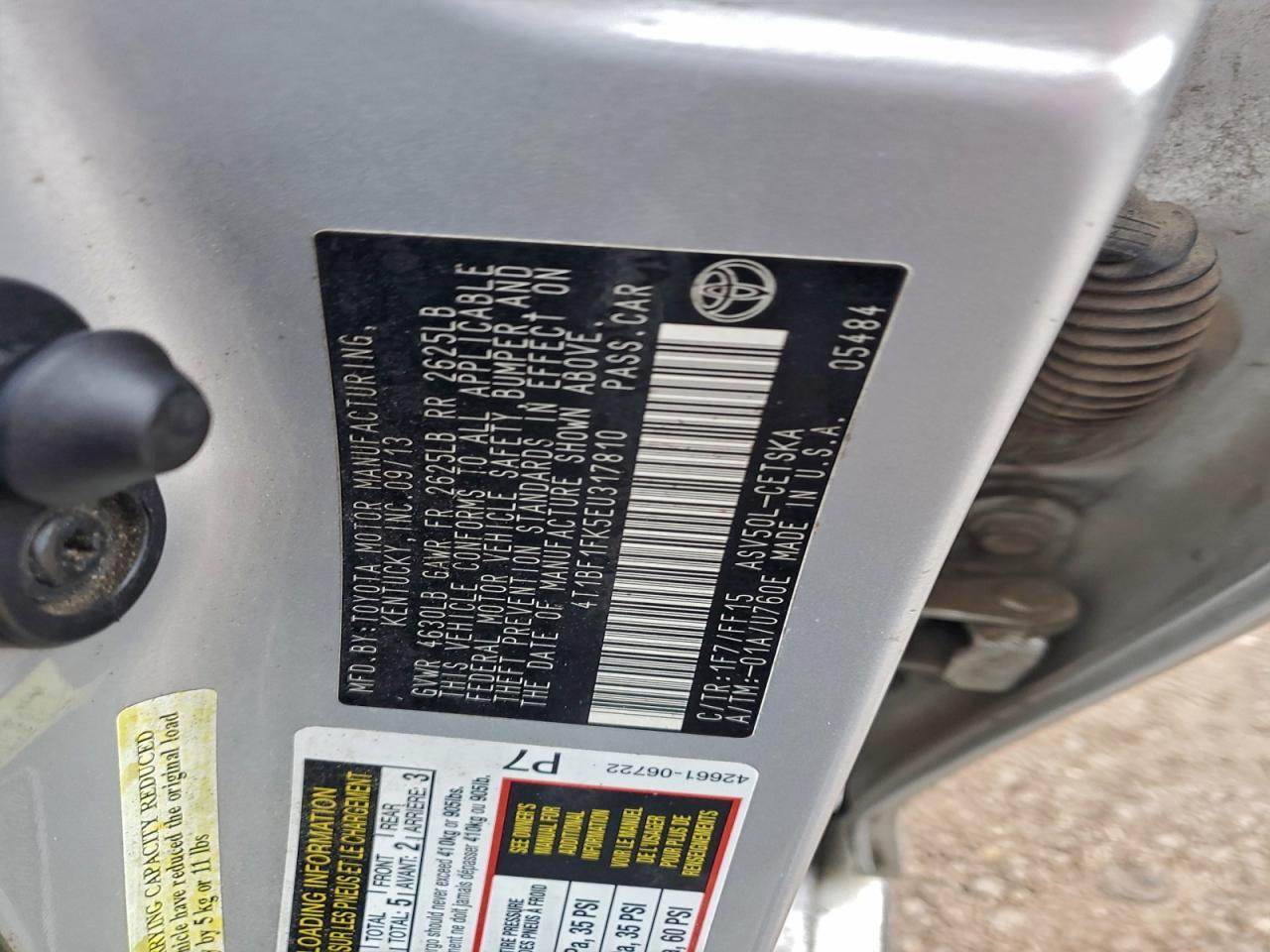 2014 TOYOTA CAMRY