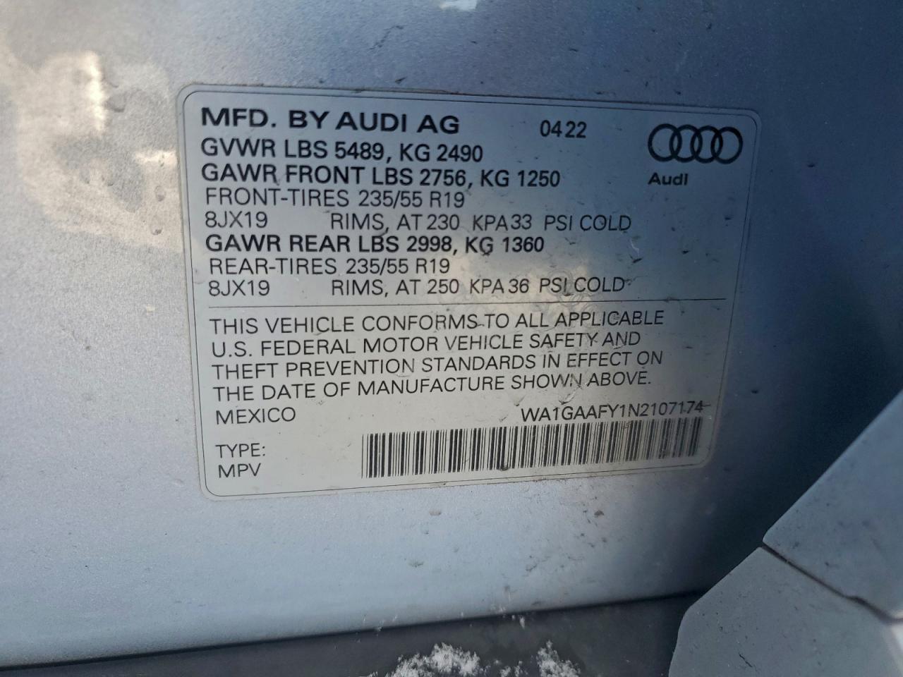 2022 AUDI Q5