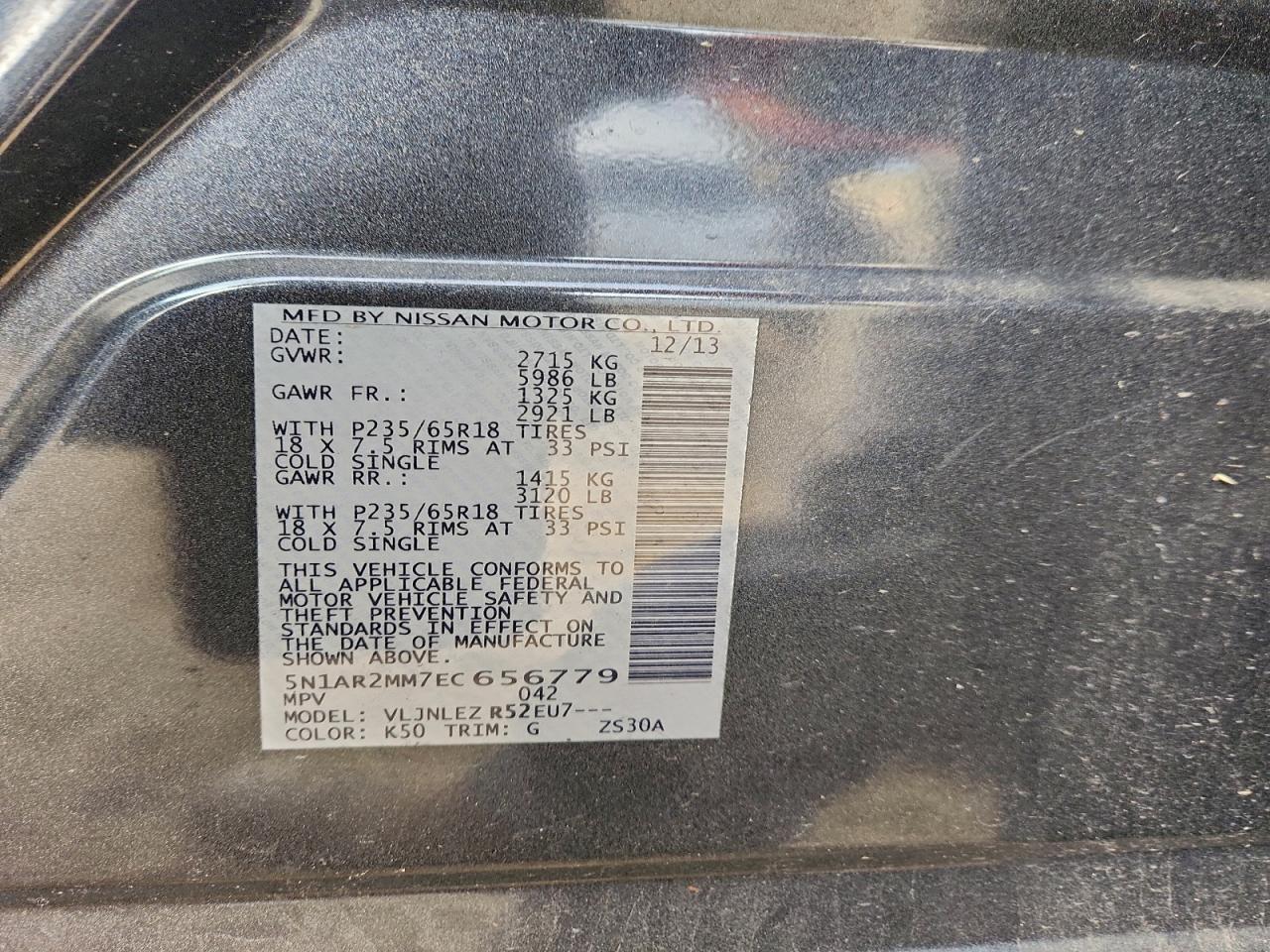 2014 NISSAN PATHFINDER