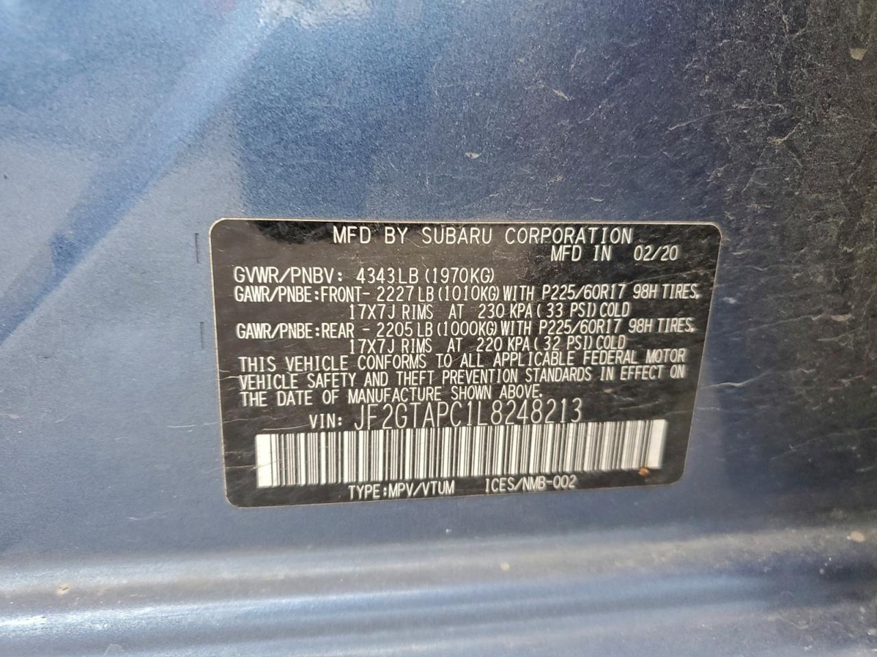 2020 SUBARU Crosstrek