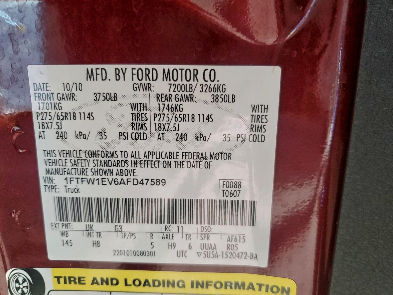 2010 FORD F-150