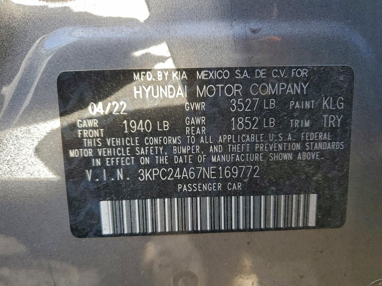 2022 HYUNDAI ACCENT