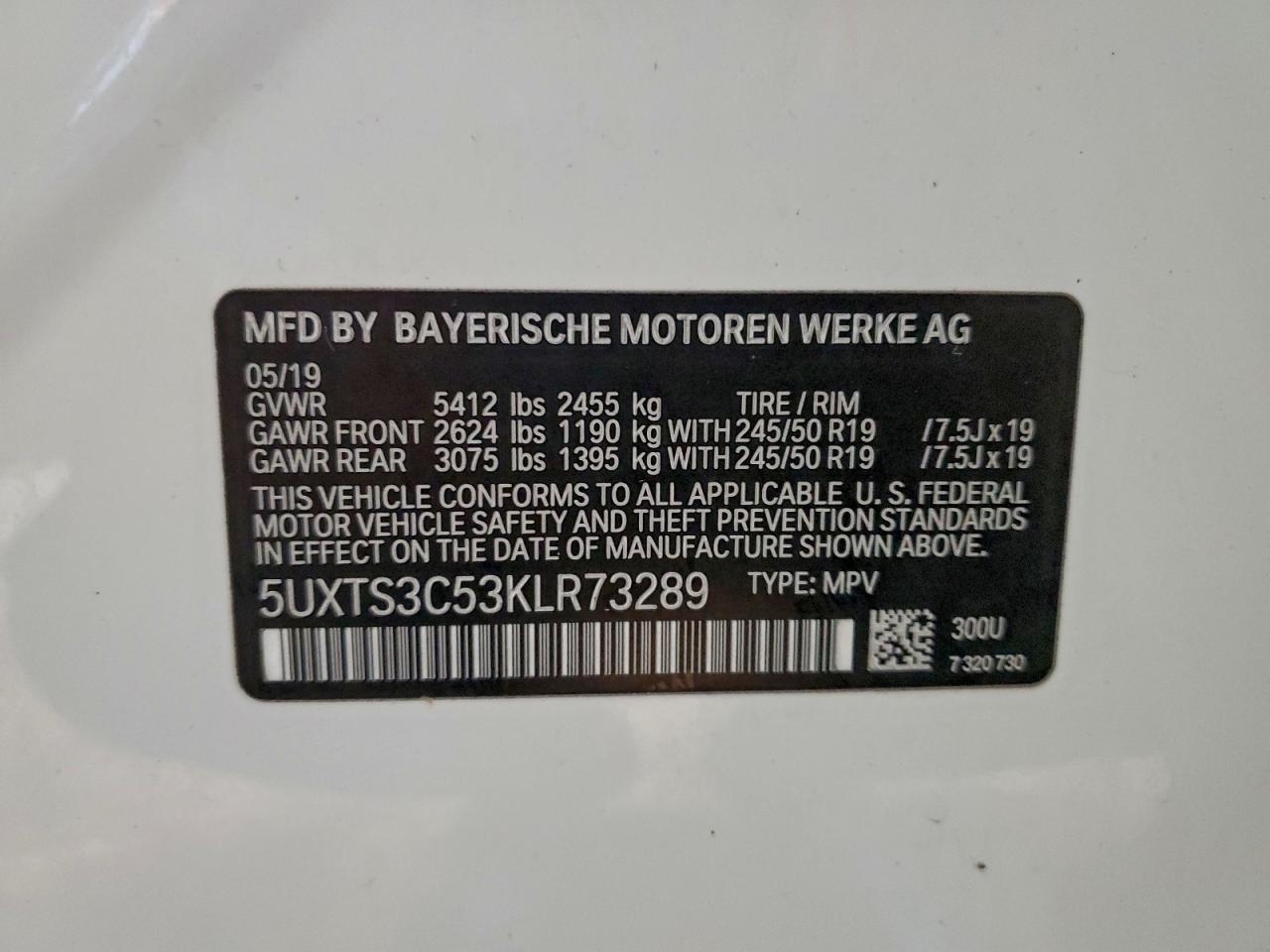2019 BMW X3