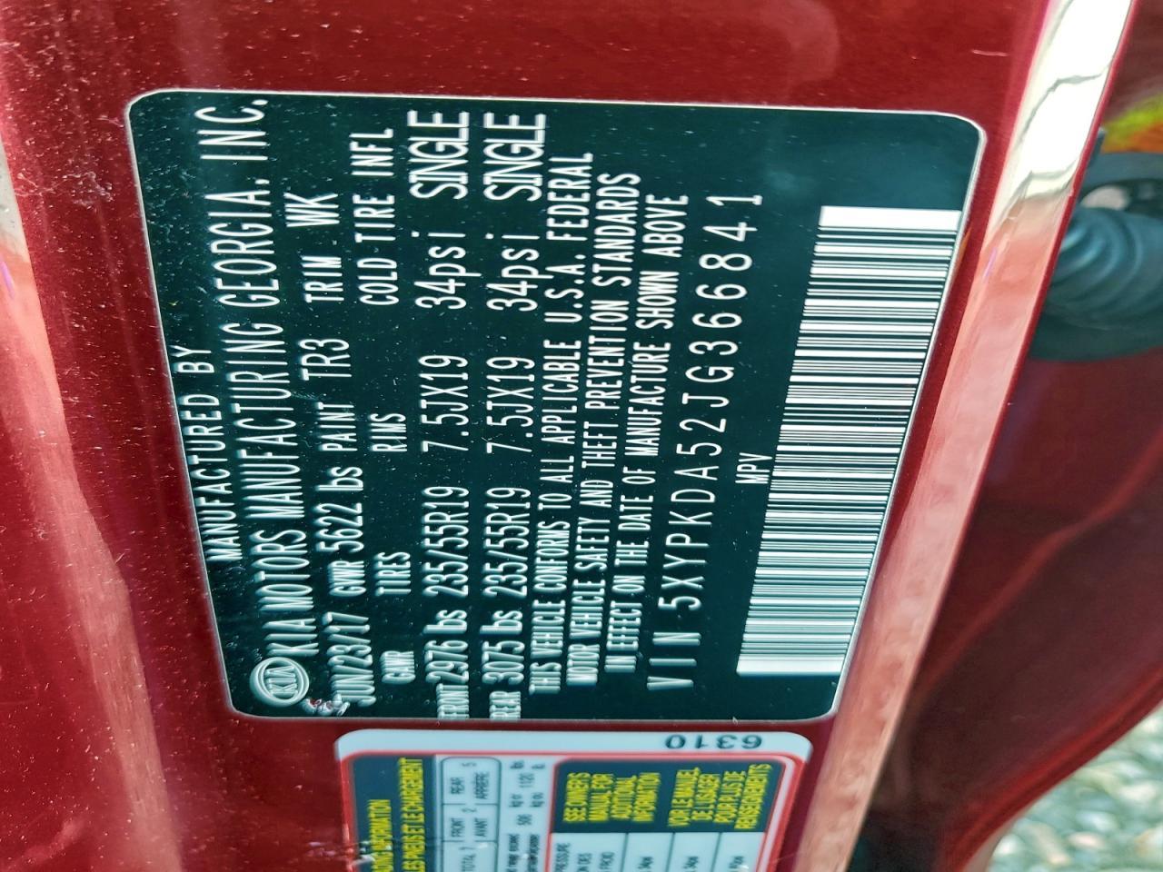 2018 KIA SORENTO