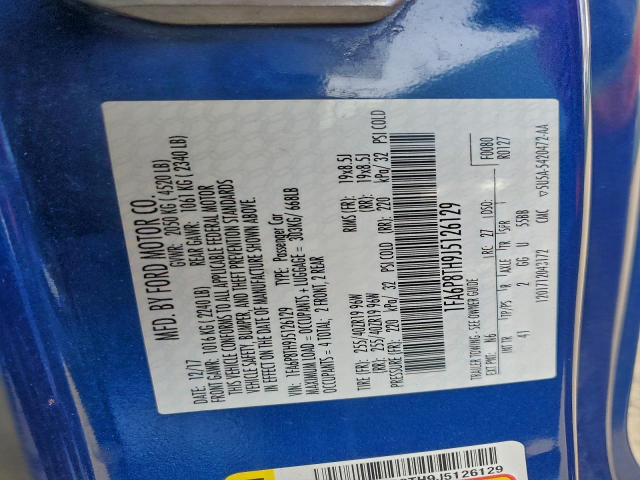 2018 FORD MUSTANG