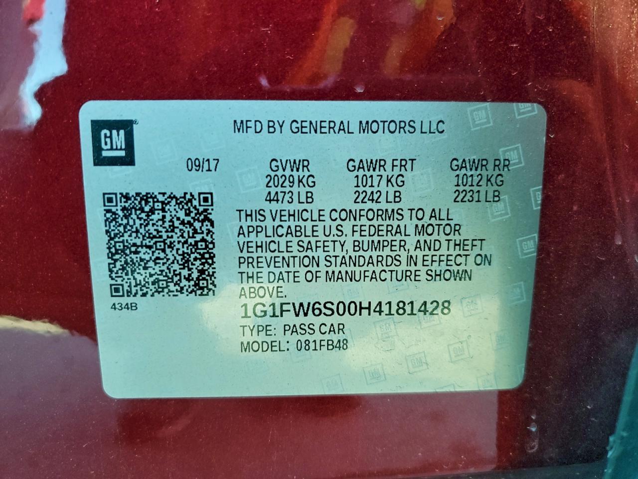2017 CHEVROLET Bolt EV