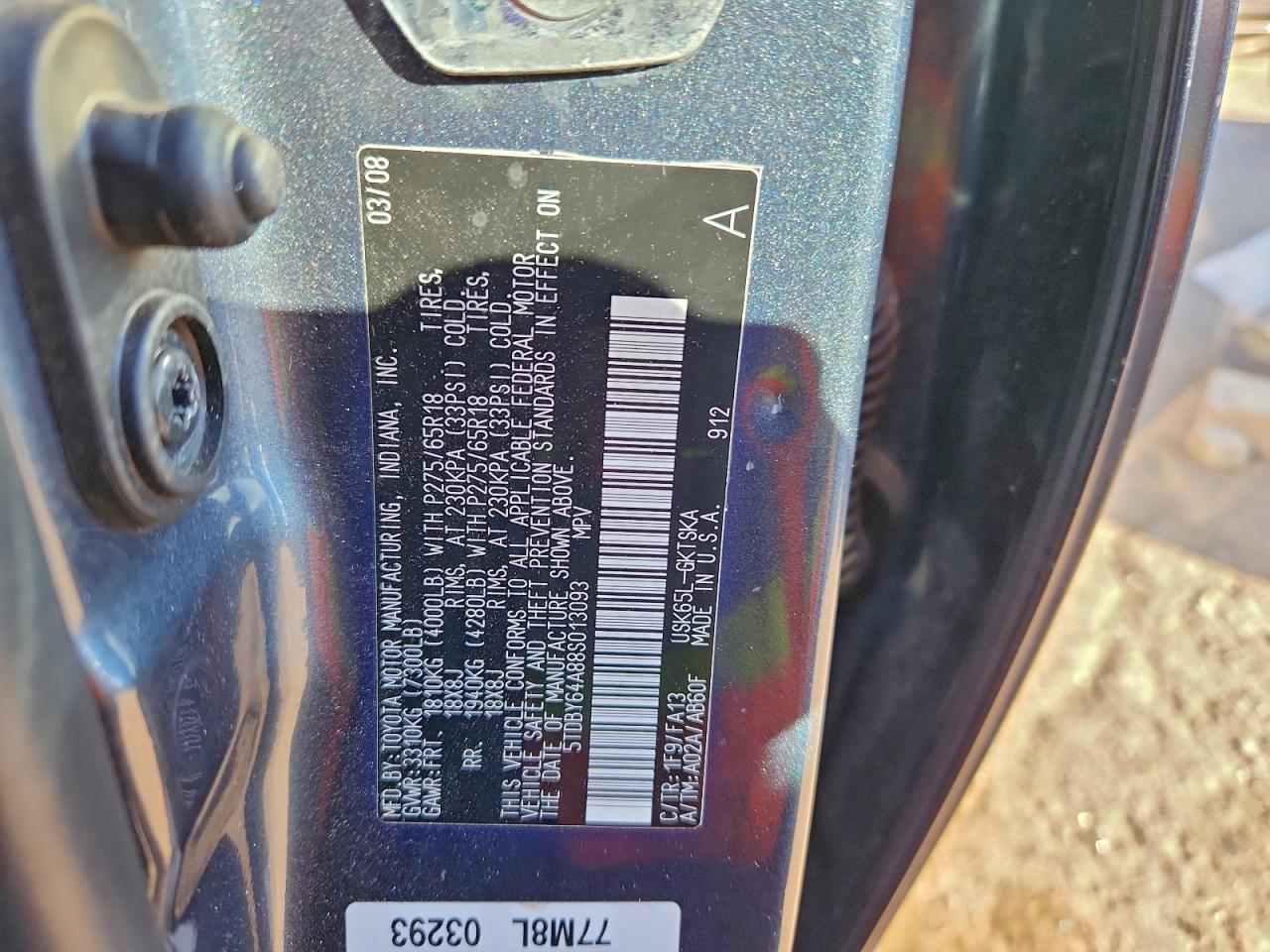 2008 TOYOTA Sequoia