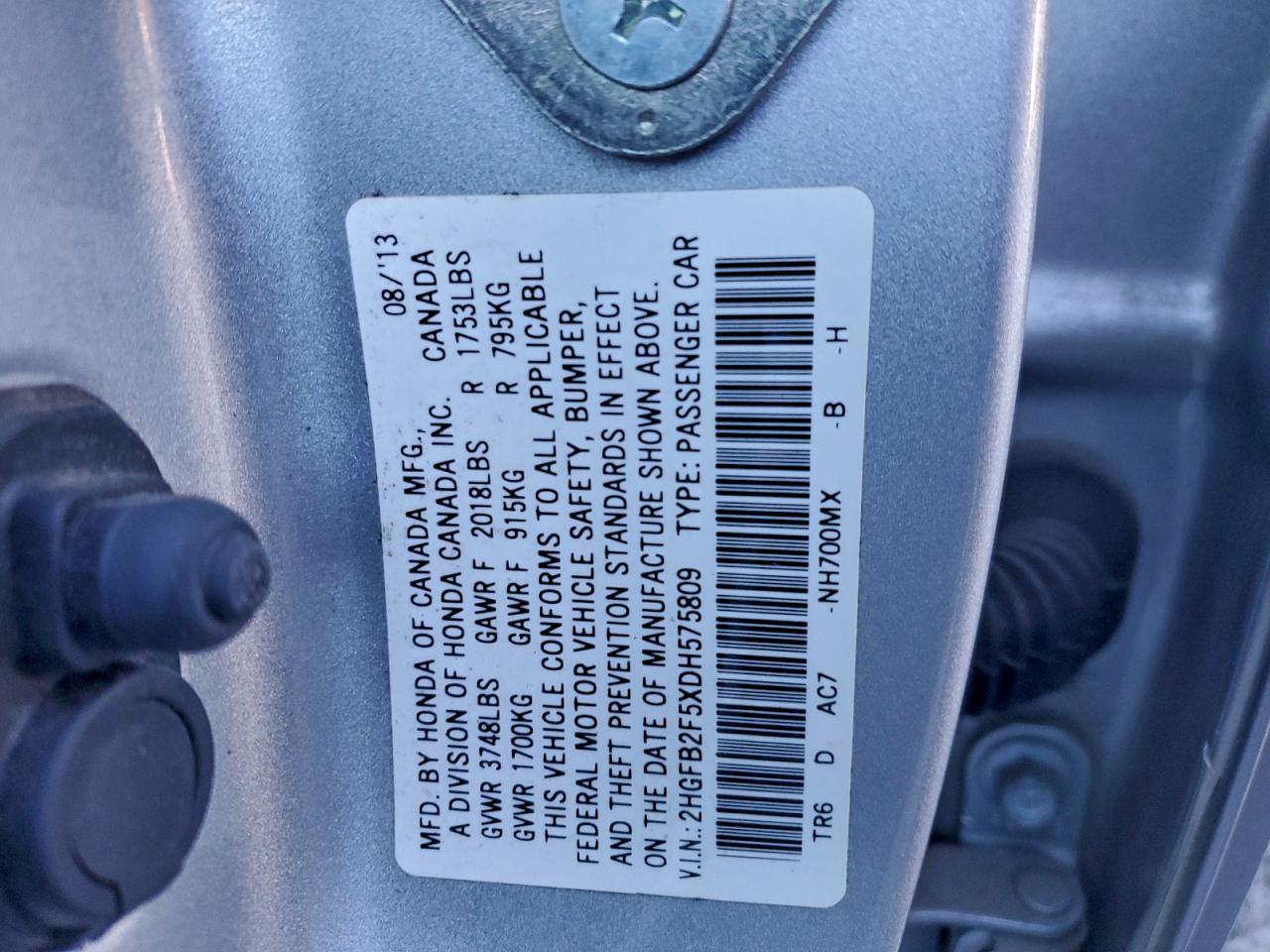 2013 HONDA CIVIC