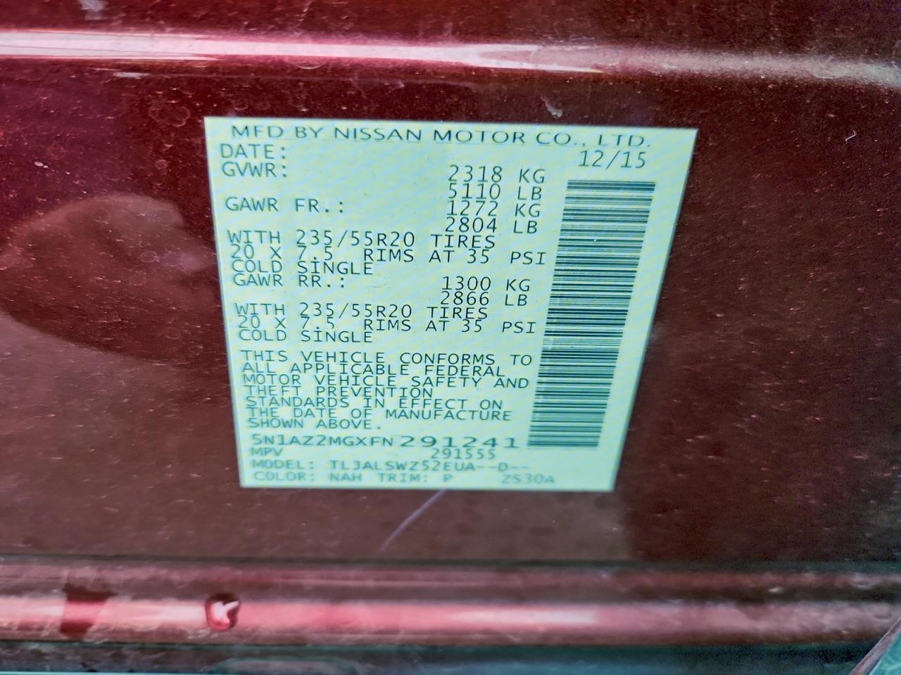 2015 NISSAN MURANO