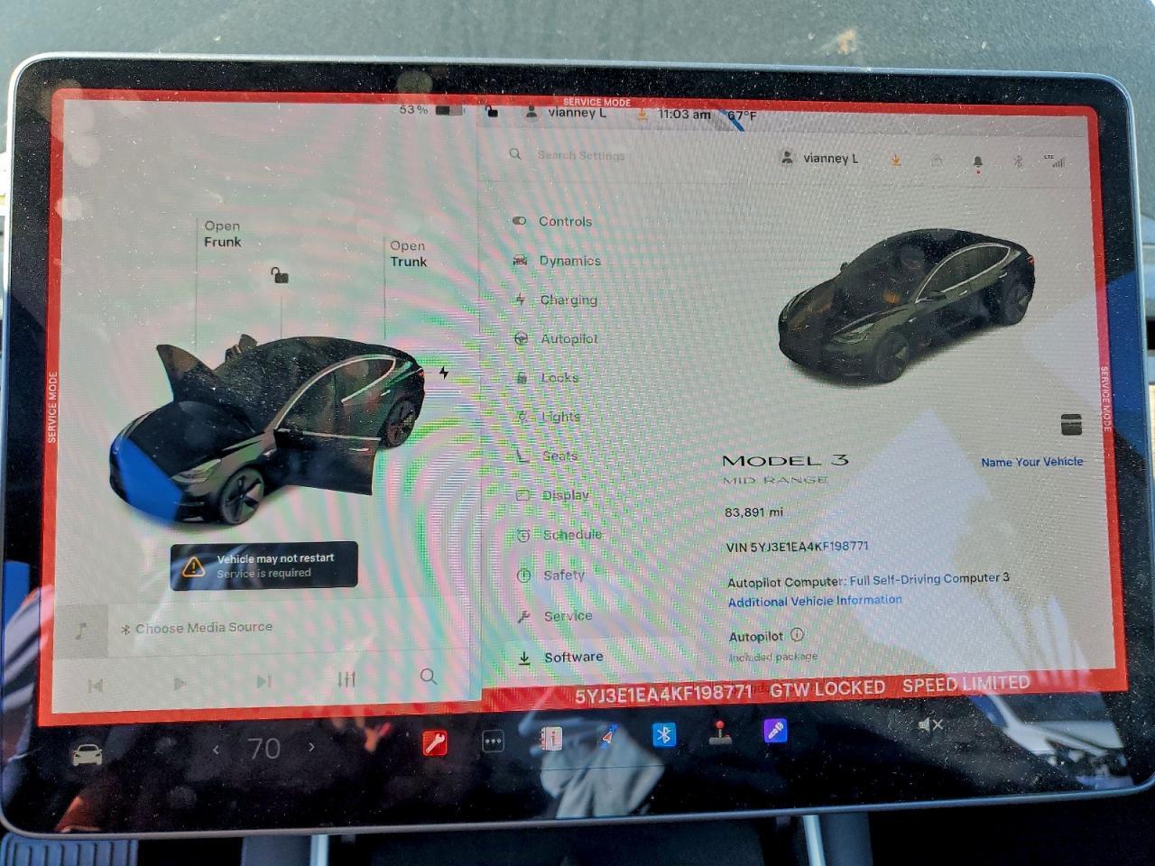 2019 TESLA MODEL 3