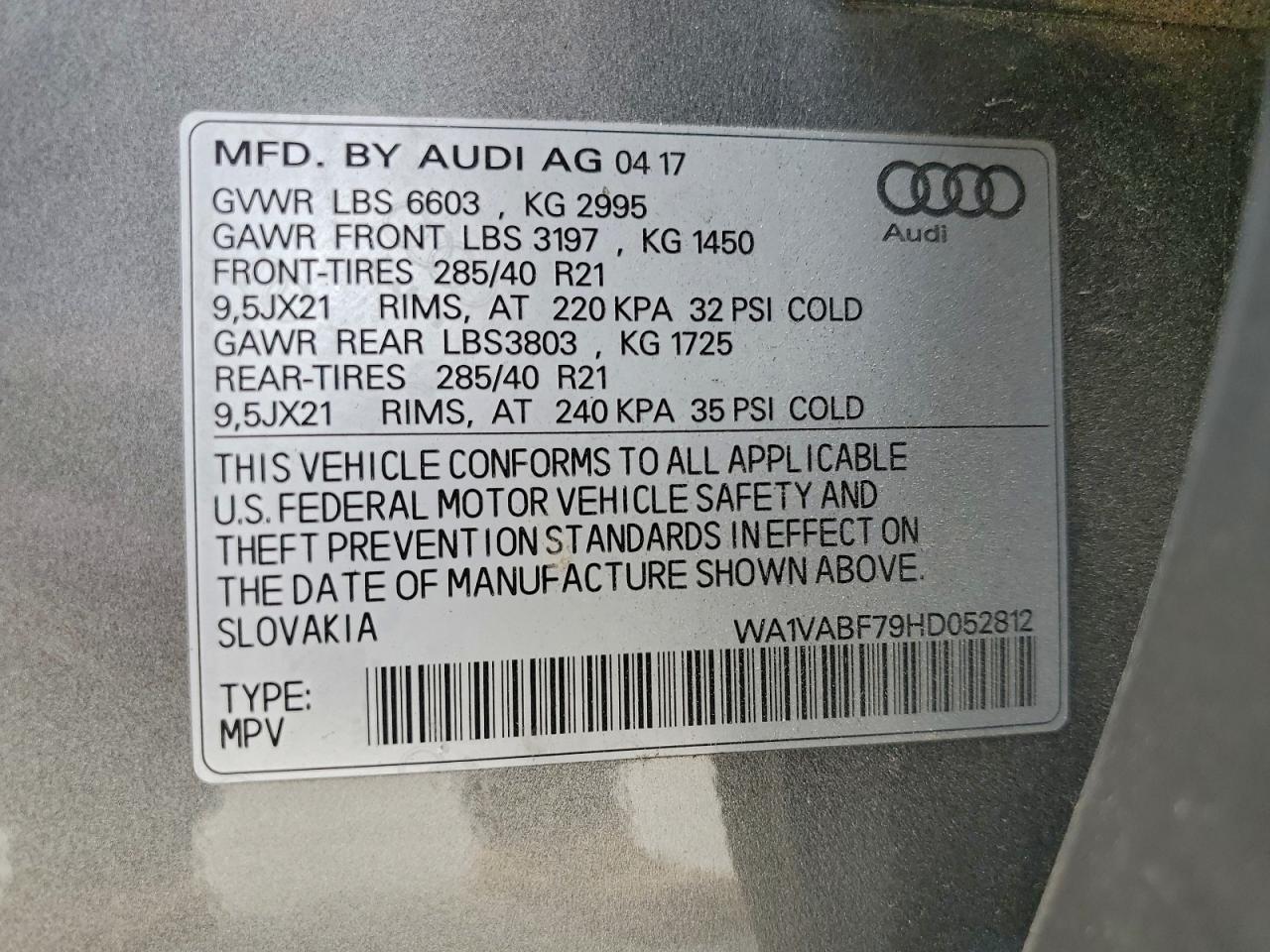 2017 AUDI Q7