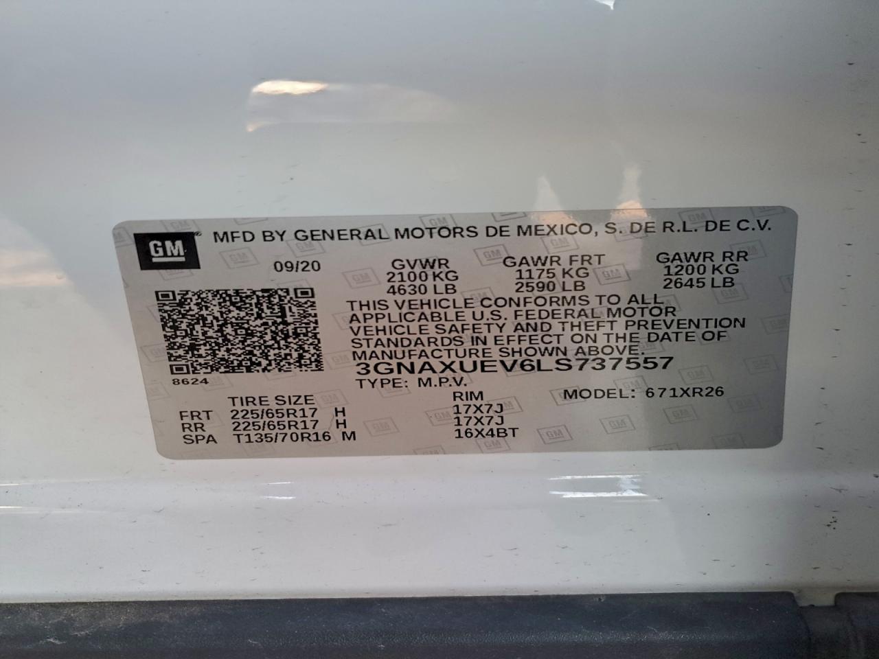 2020 CHEVROLET EQUINOX