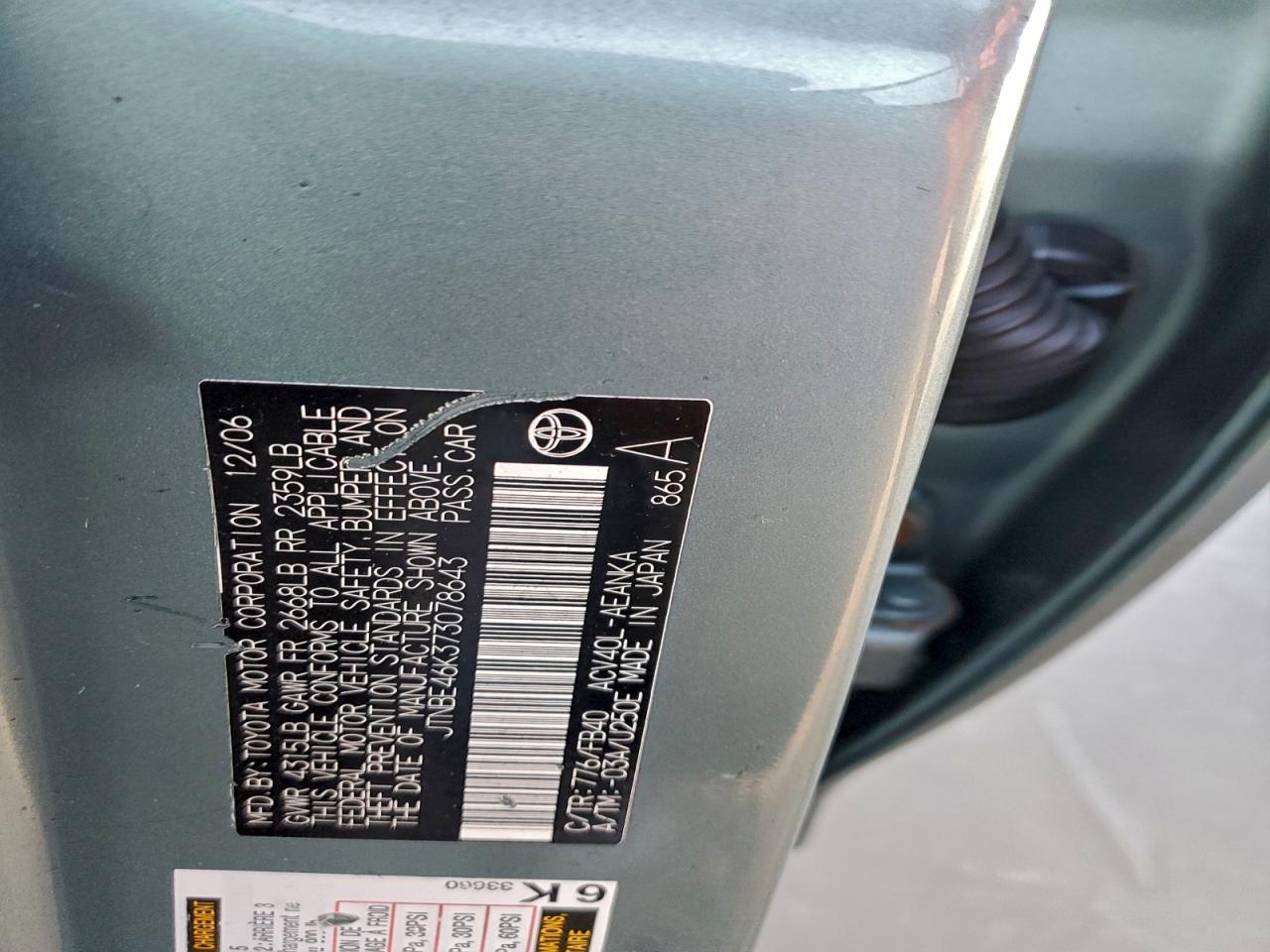 2007 TOYOTA CAMRY