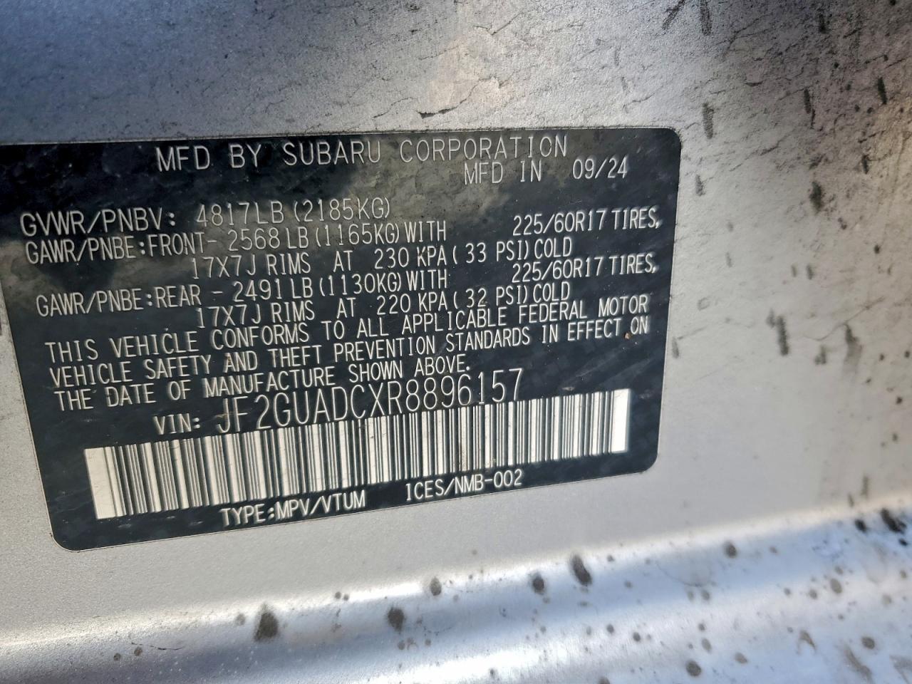 2024 SUBARU Crosstrek