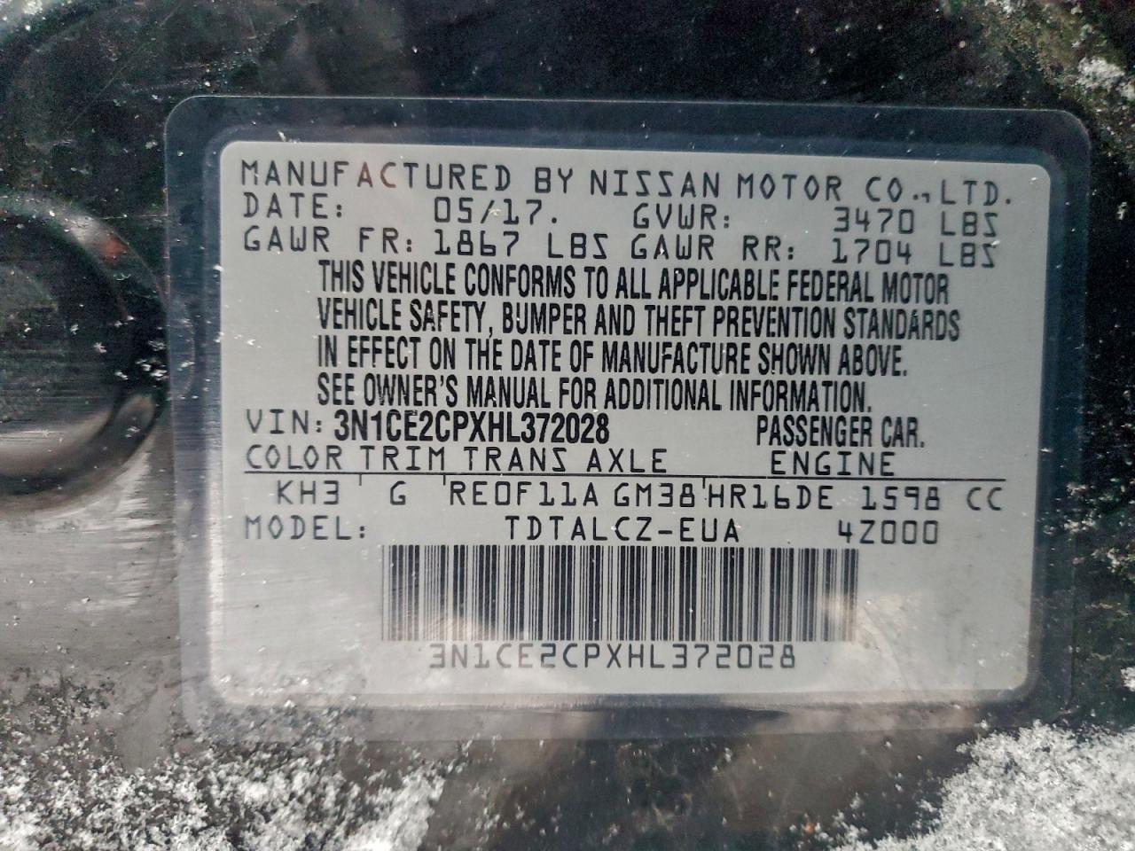 2017 NISSAN Versa Note