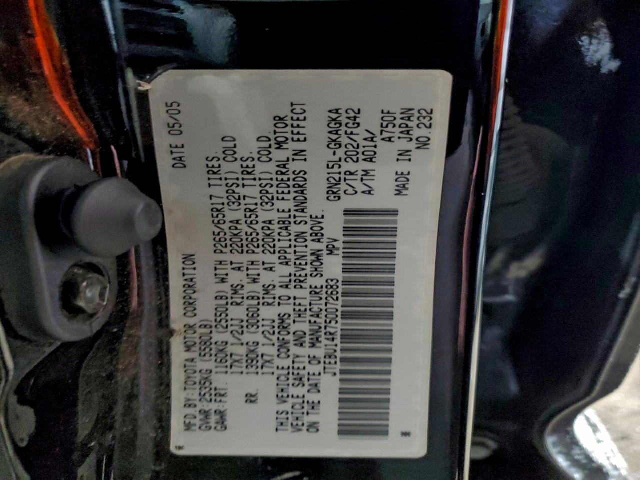2005 TOYOTA 4Runner