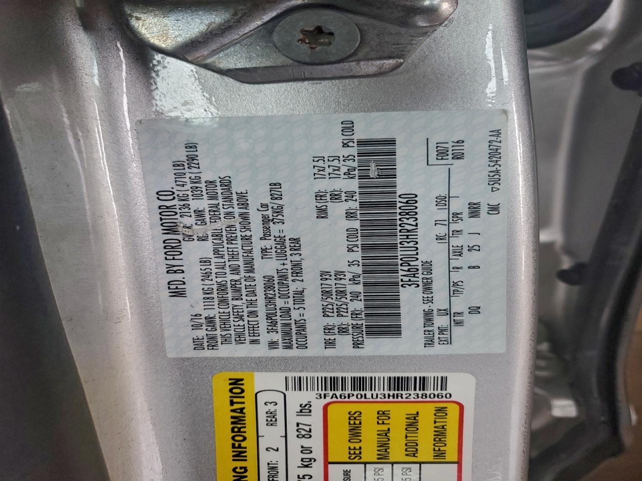 2017 FORD FUSION