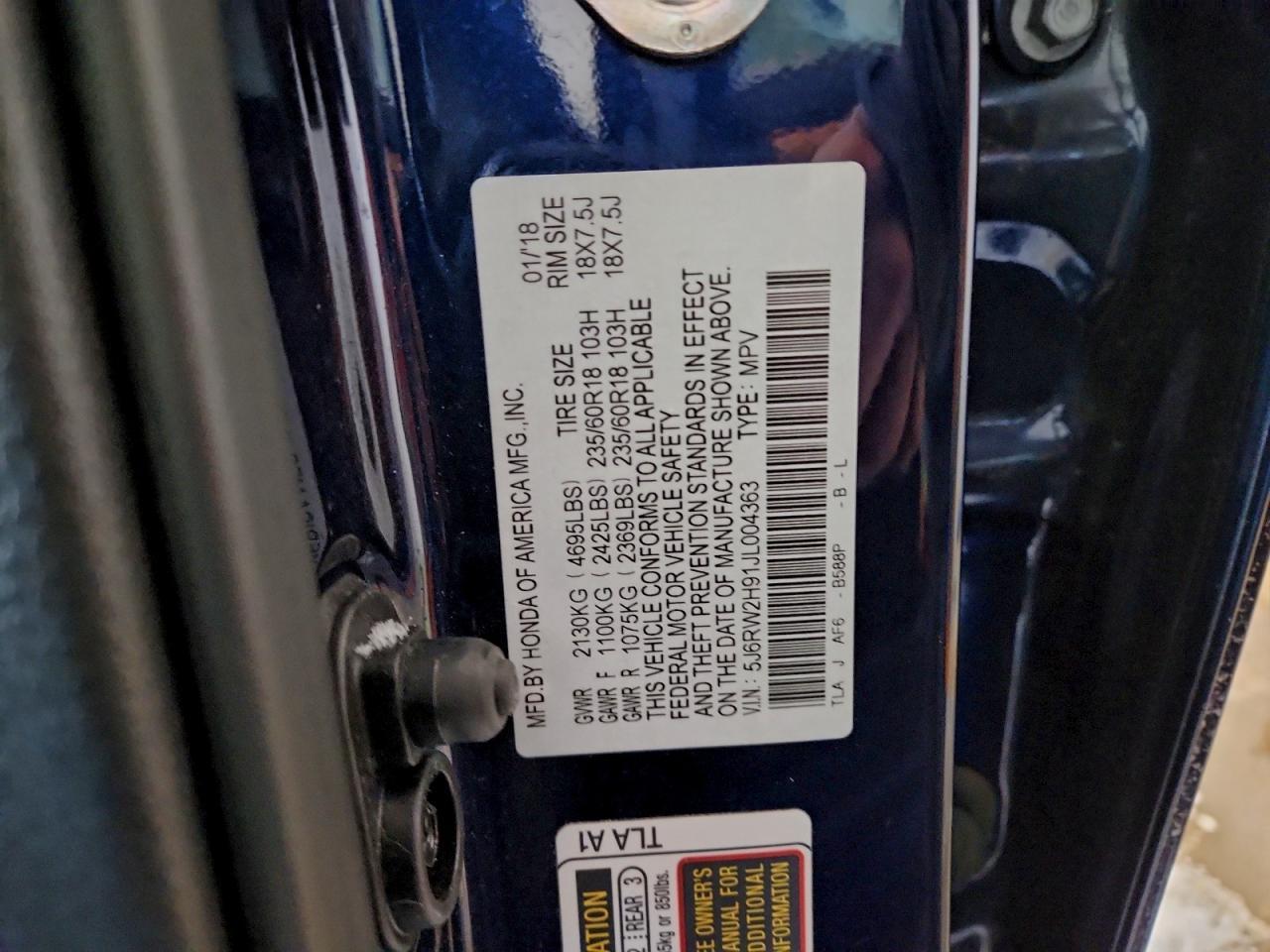 2018 HONDA CR-V