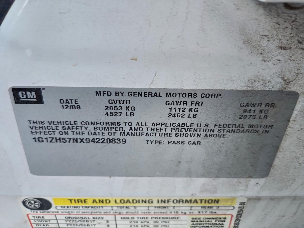 2009 CHEVROLET MALIBU