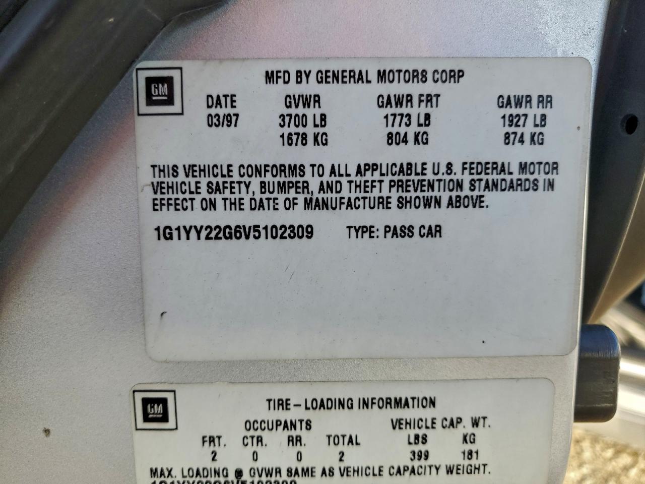 1997 CHEVROLET CORVETTE