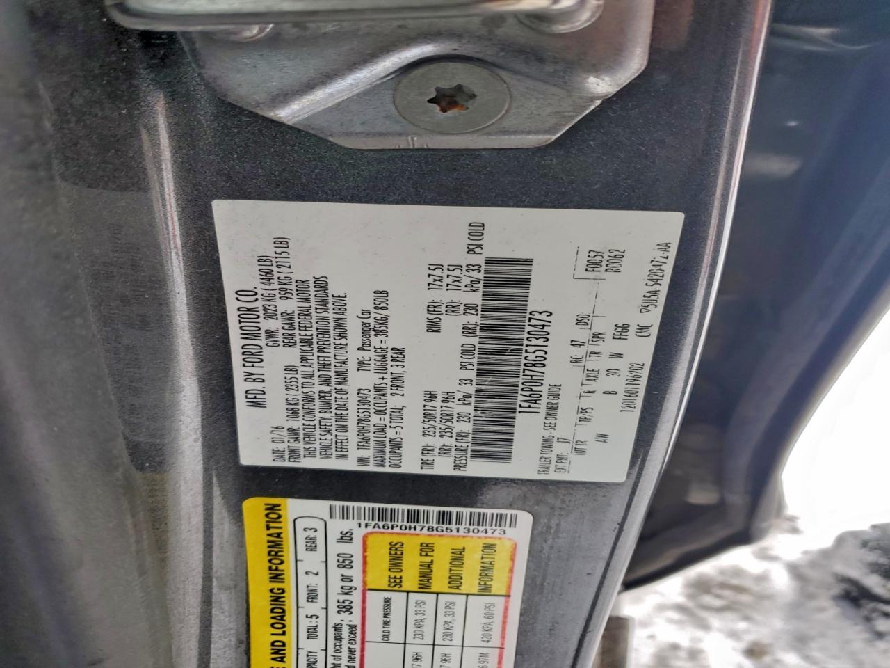 2016 FORD FUSION