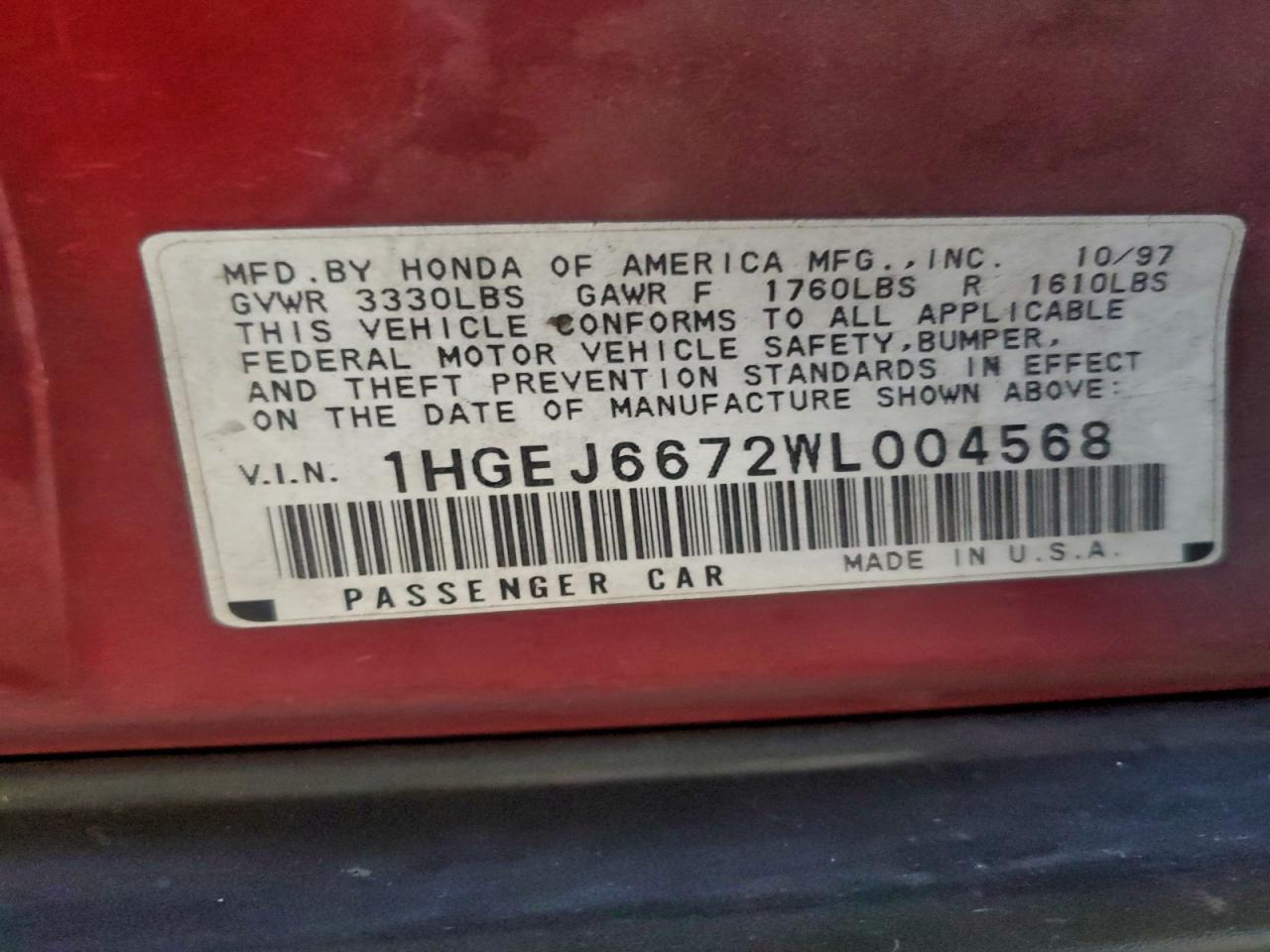 1998 HONDA CIVIC