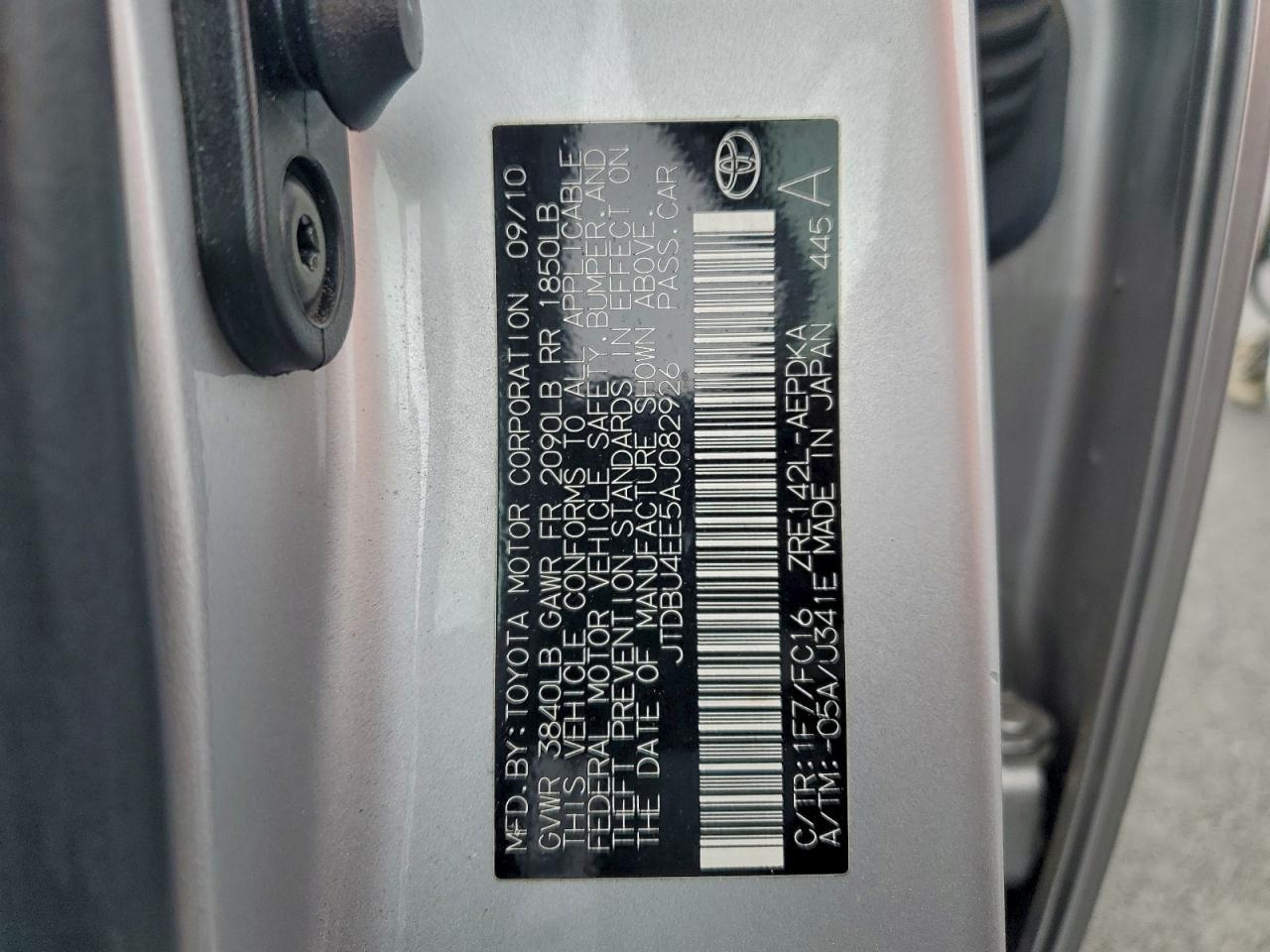 2010 TOYOTA COROLLA