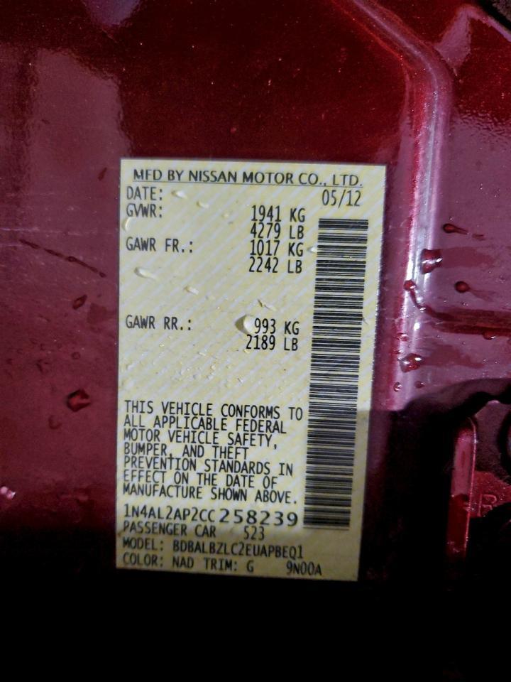 2012 NISSAN ALTIMA