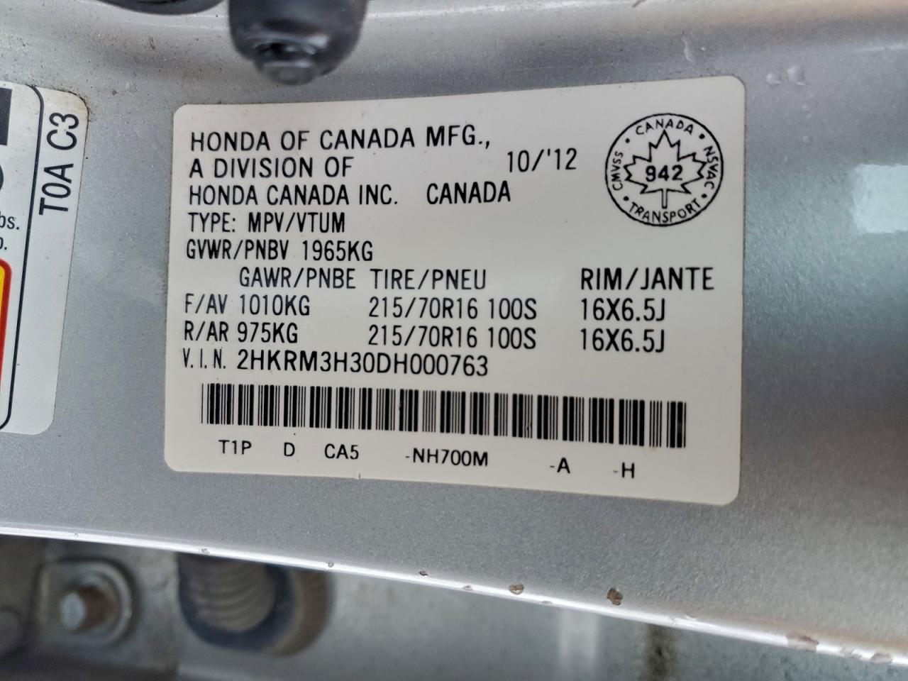 2013 HONDA CR-V