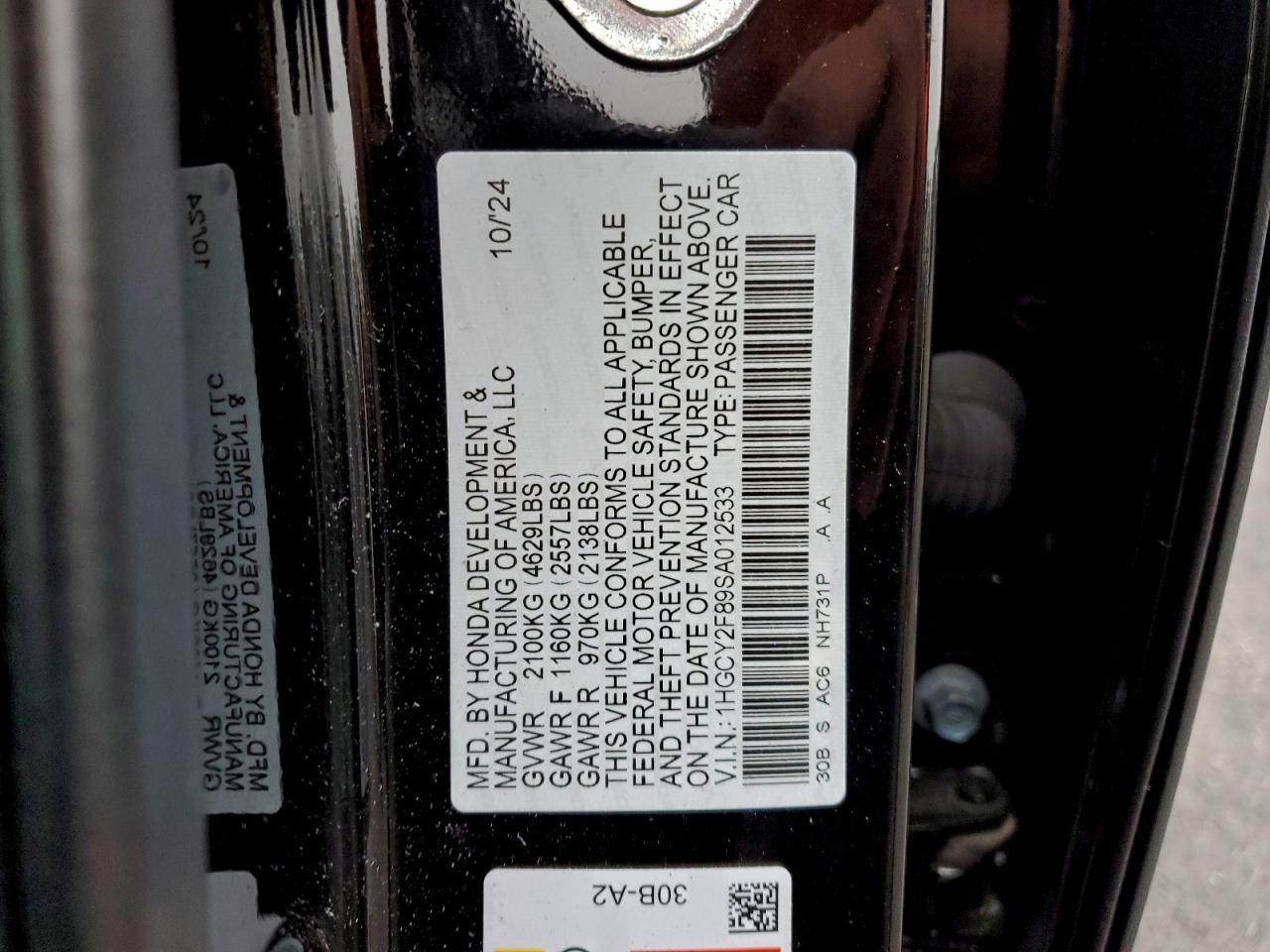 2025 HONDA ACCORD