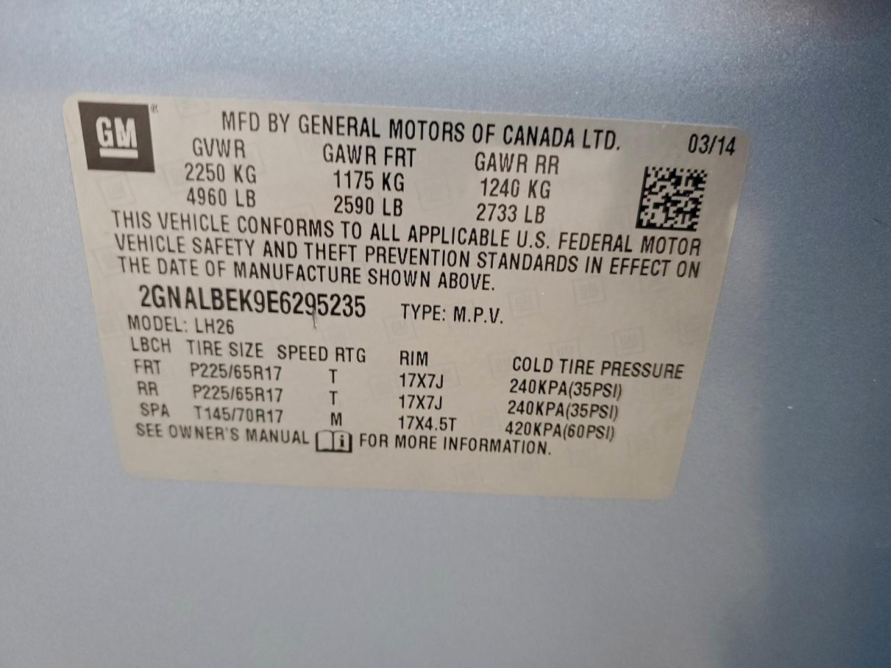 2014 CHEVROLET EQUINOX