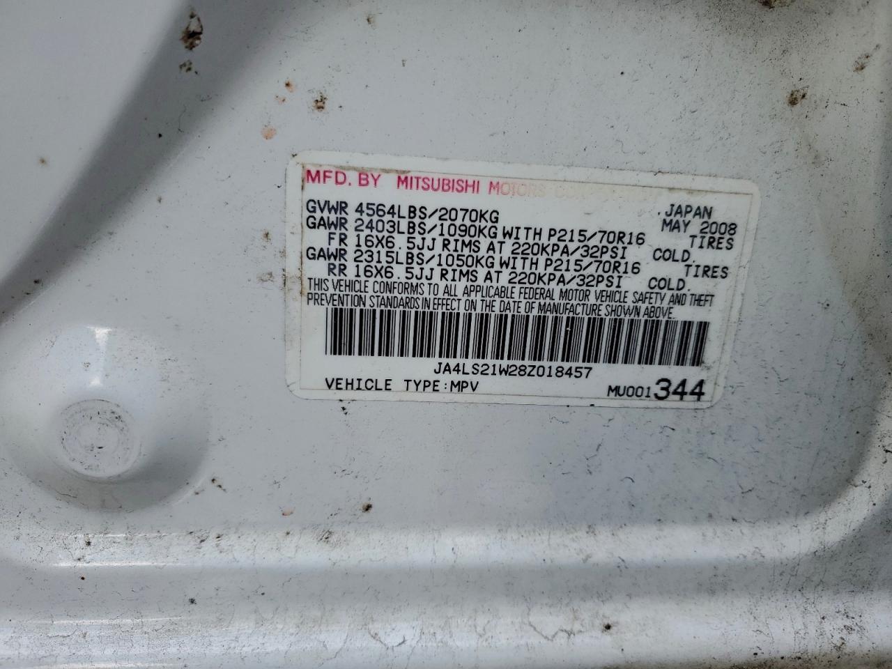2008 MITSUBISHI outlander