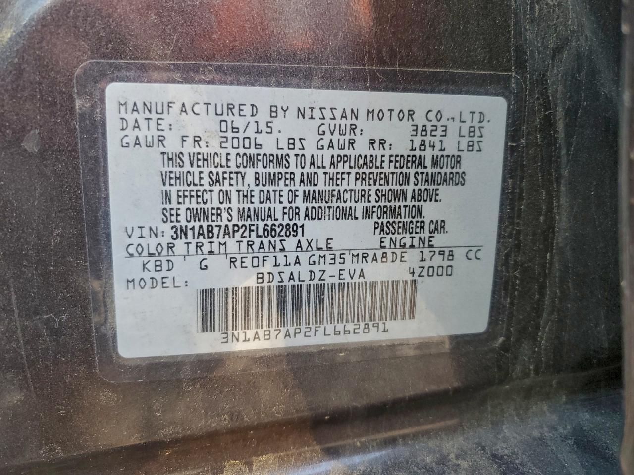 2015 NISSAN SENTRA