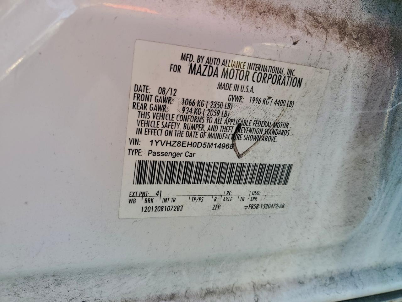 2013 MAZDA 6