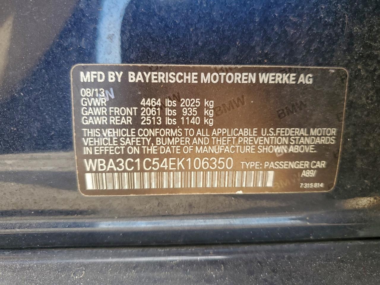 2014 BMW 3 SERIES