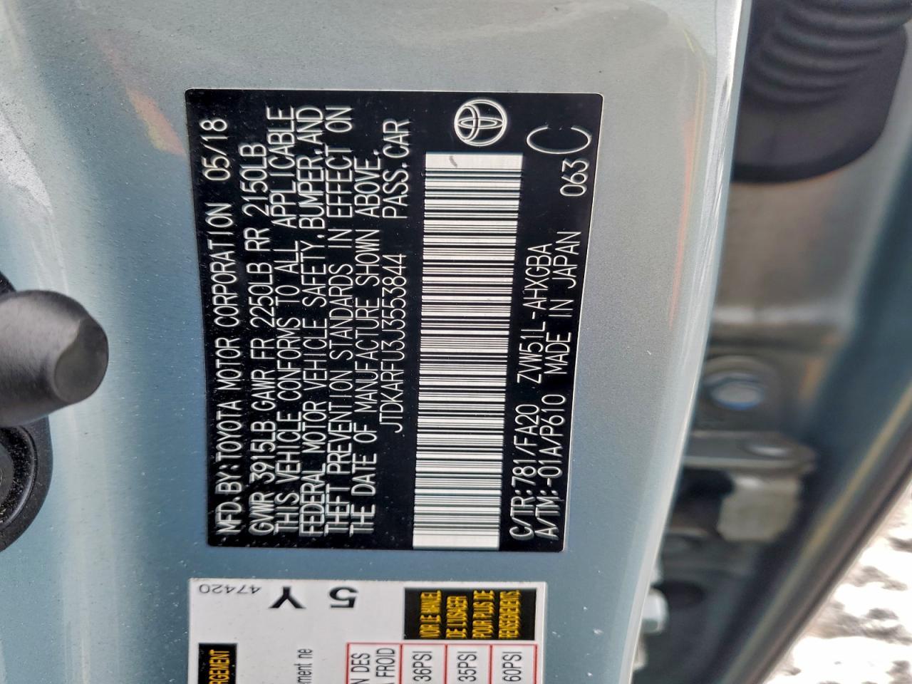 2018 TOYOTA PRIUS