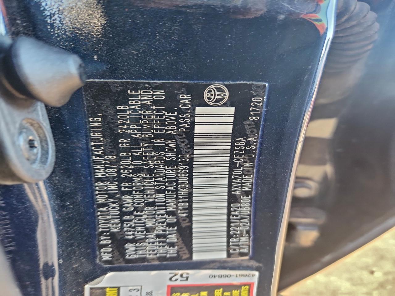 2018 TOYOTA CAMRY