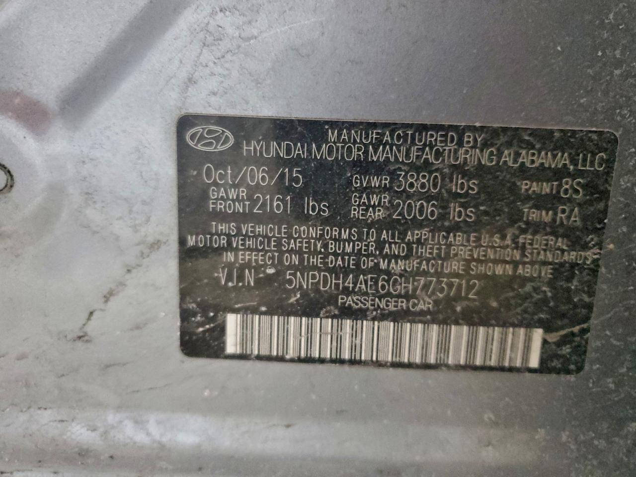 2016 HYUNDAI ELANTRA