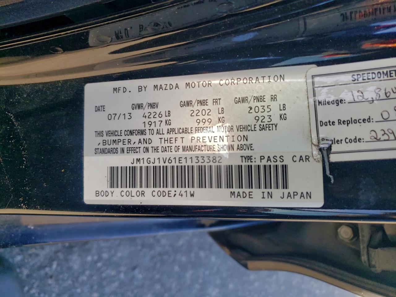 2014 MAZDA 6