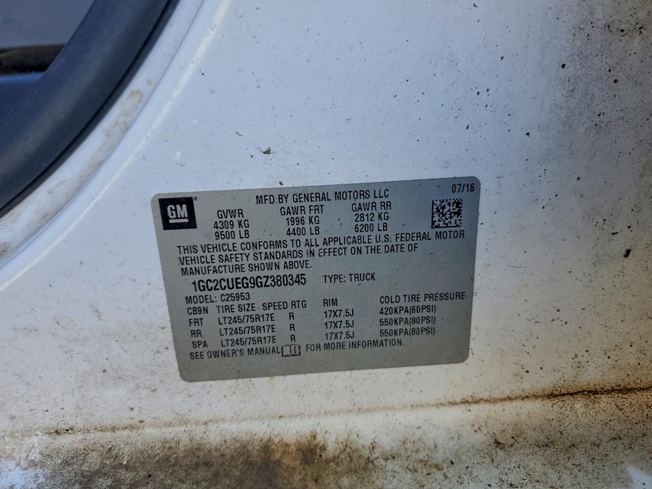 2016 CHEVROLET Silverado 2500