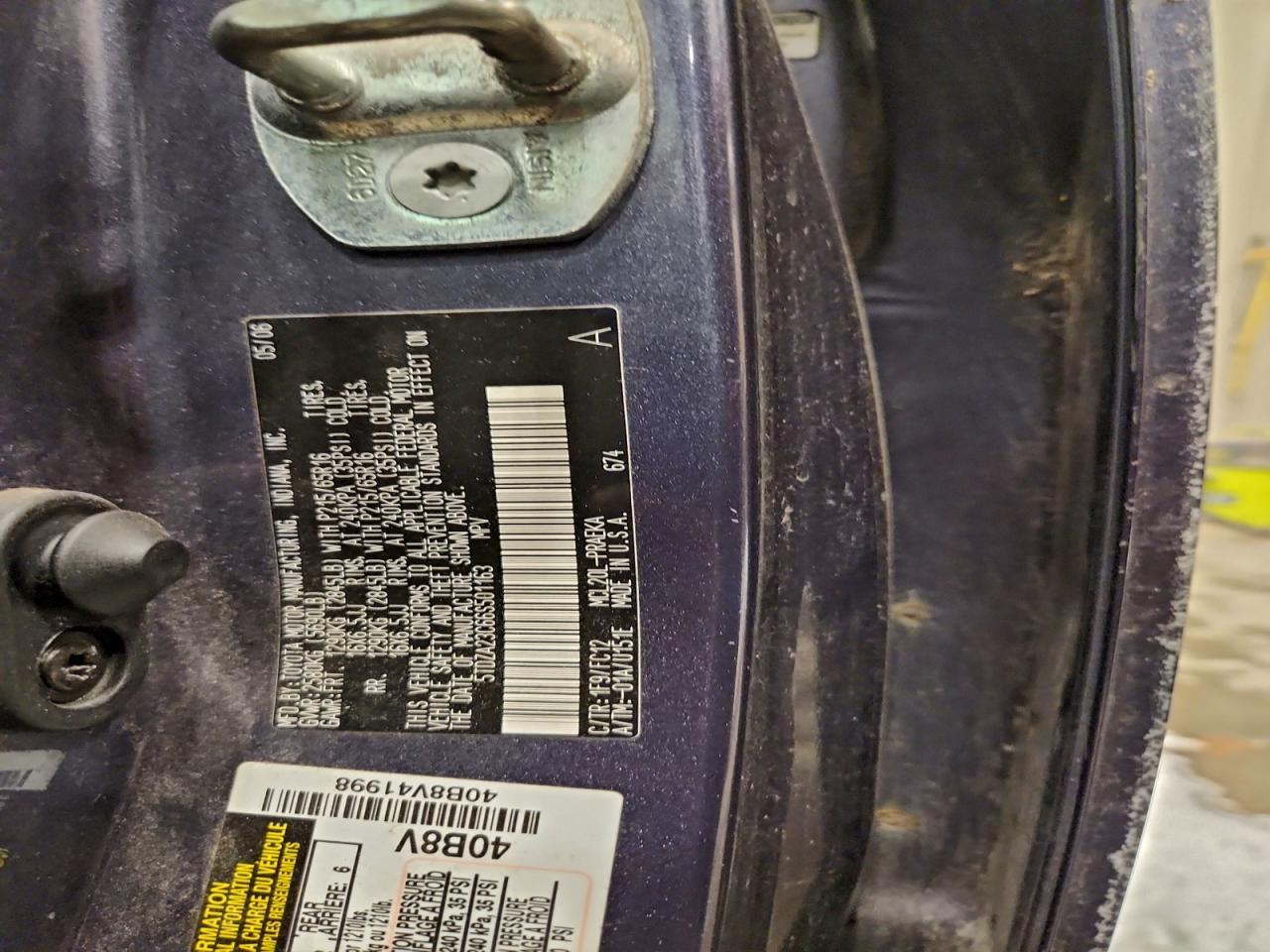 2006 TOYOTA SIENNA