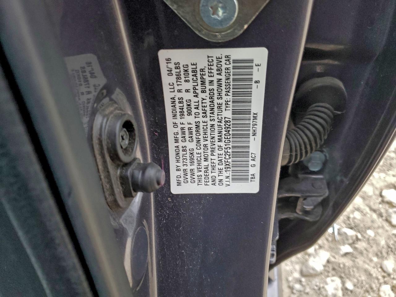 2016 HONDA CIVIC