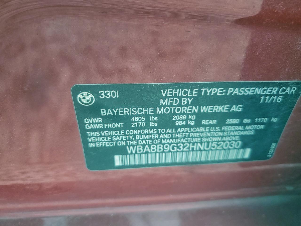 2017 BMW 3 SERIES