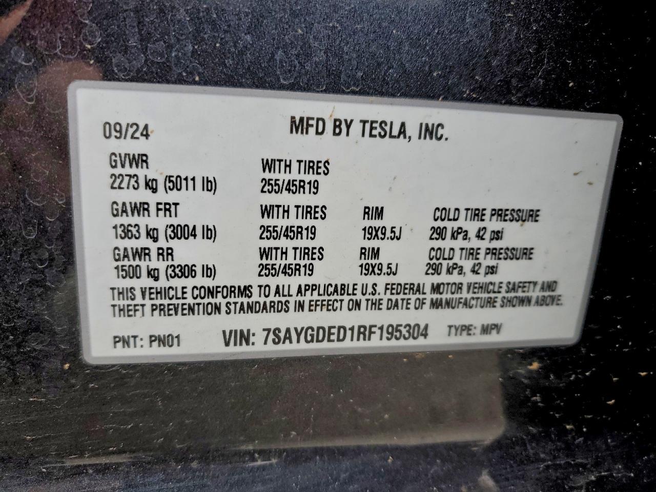 2024 TESLA MODEL Y