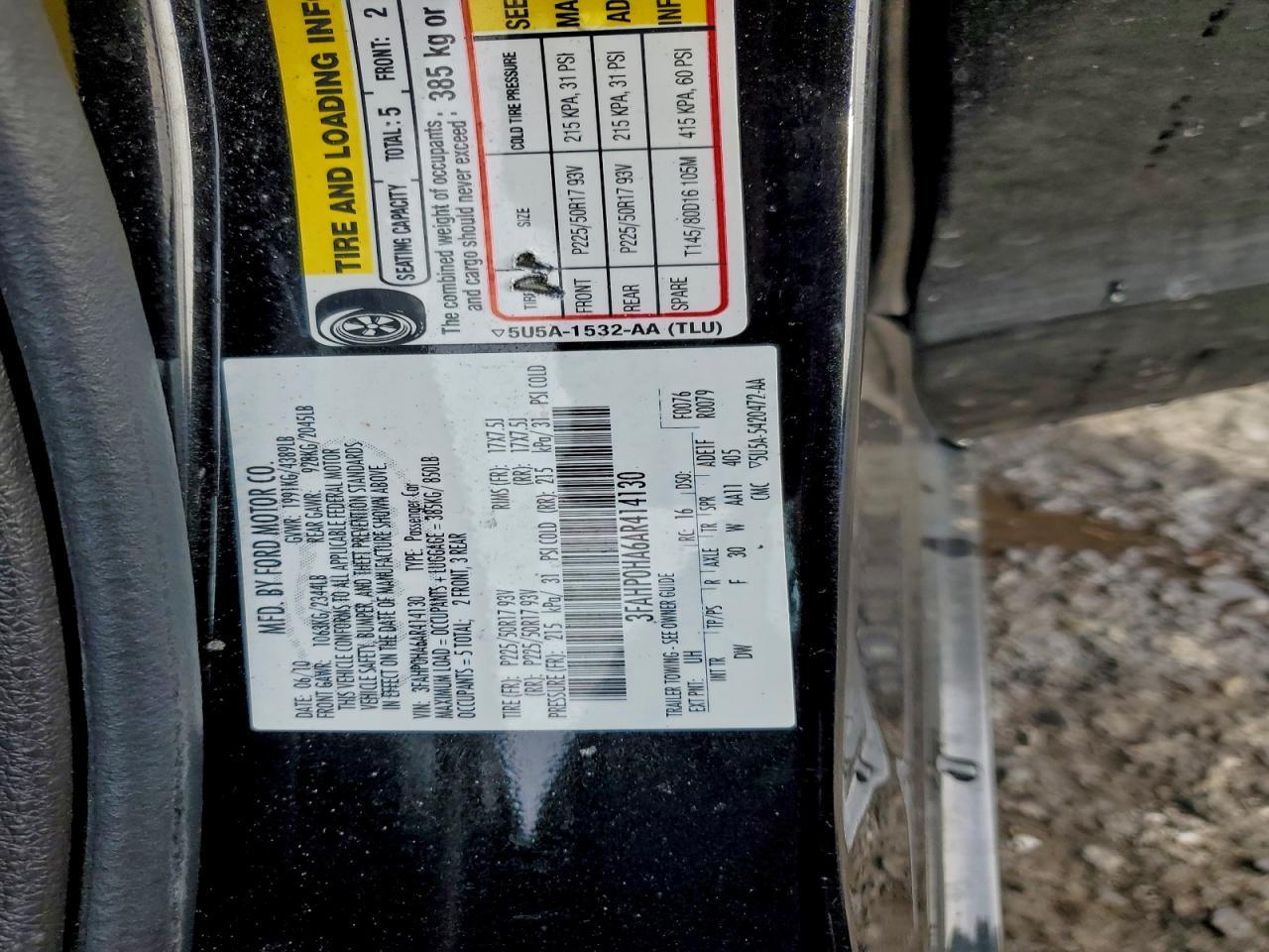 2010 FORD FUSION