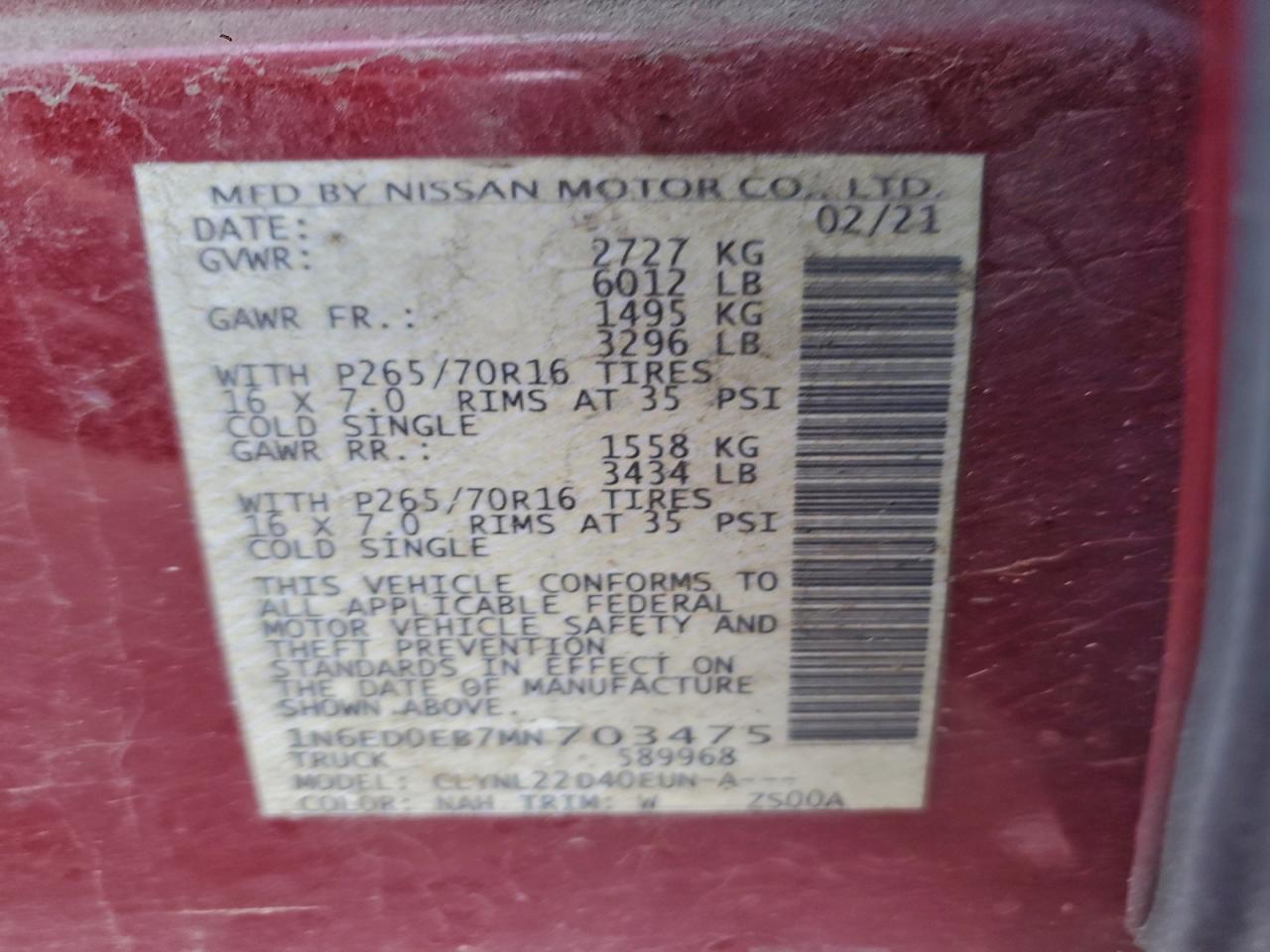2021 NISSAN Frontier